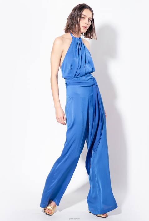 Overalls und Latzhosen | Pinko Blau leichter Overall mit SchärpeZ4ZP7
