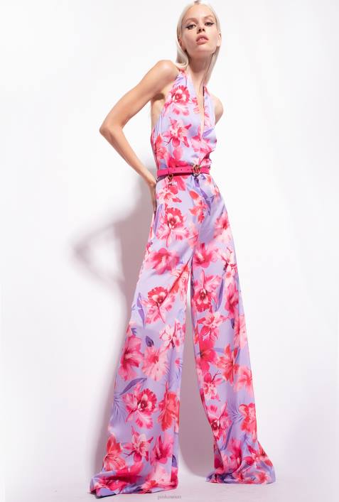 Overalls und Latzhosen | Pinko Flieder/Hellrosa/Fuchsia Overall mit BlumendruckZ4ZP97