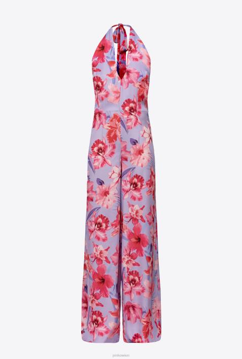 Overalls und Latzhosen | Pinko Flieder/Hellrosa/Fuchsia Overall mit BlumendruckZ4ZP97