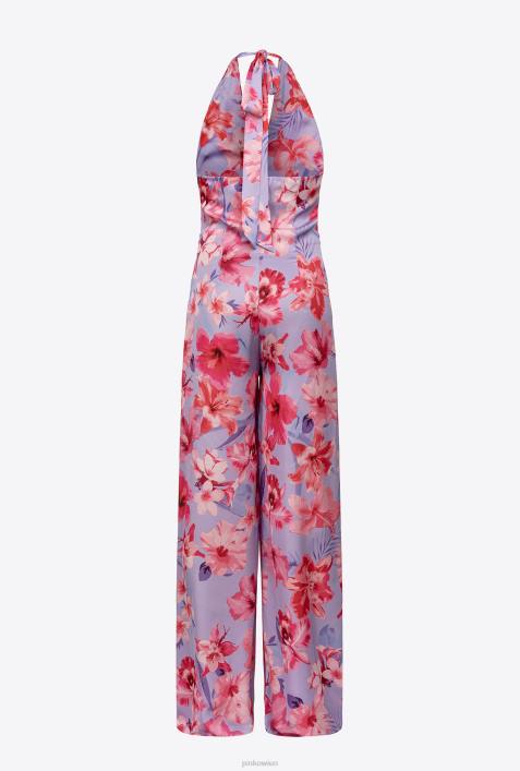 Overalls und Latzhosen | Pinko Flieder/Hellrosa/Fuchsia Overall mit BlumendruckZ4ZP97