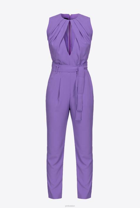 Overalls und Latzhosen | Pinko Lavendelflieder Overall mit Ausschnitt vorneZ4ZP85