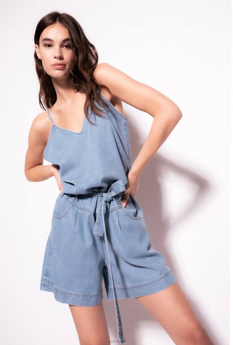 Overalls und Latzhosen | Pinko Leichte Wäsche Fließender Denim-PlaysuitZ4ZP152