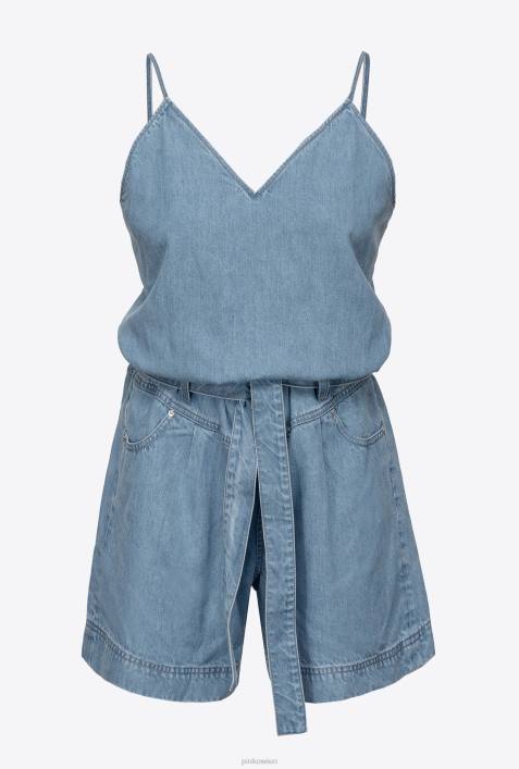 Overalls und Latzhosen | Pinko Leichte Wäsche Fließender Denim-PlaysuitZ4ZP152
