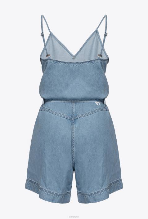 Overalls und Latzhosen | Pinko Leichte Wäsche Fließender Denim-PlaysuitZ4ZP152