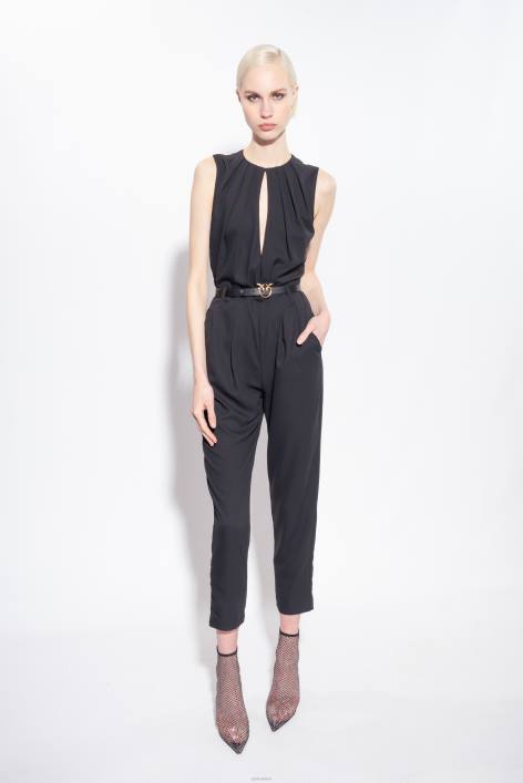 Overalls und Latzhosen | Pinko Limousine schwarz Overall mit Ausschnitt vorneZ4ZP84