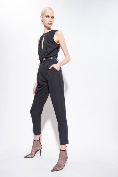 Overalls und Latzhosen | Pinko Limousine schwarz Overall mit Ausschnitt vorneZ4ZP84