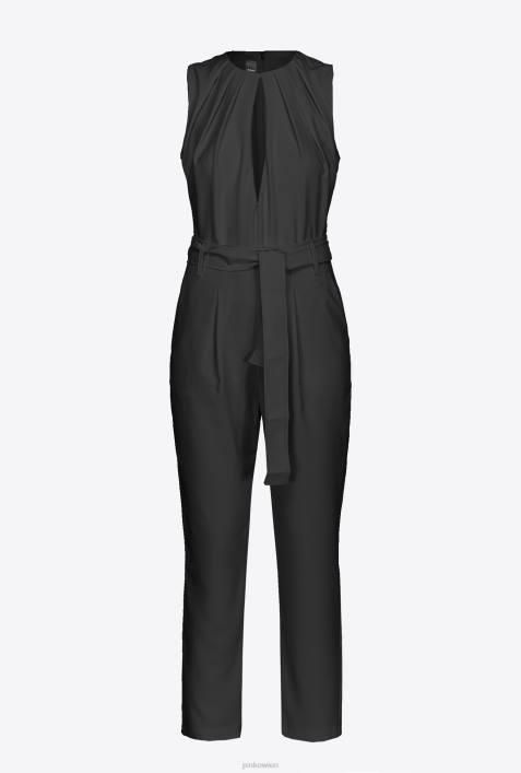 Overalls und Latzhosen | Pinko Limousine schwarz Overall mit Ausschnitt vorneZ4ZP84