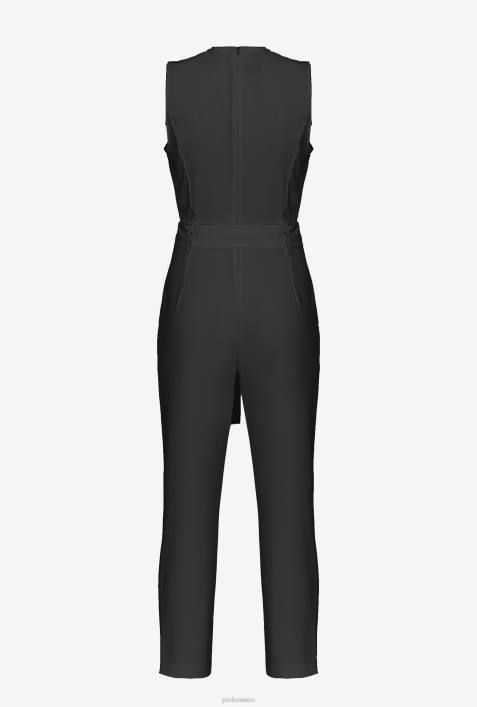 Overalls und Latzhosen | Pinko Limousine schwarz Overall mit Ausschnitt vorneZ4ZP84