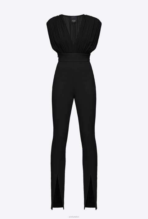 Overalls und Latzhosen | Pinko Limousine schwarz Overall mit SchlitzenZ4ZP25