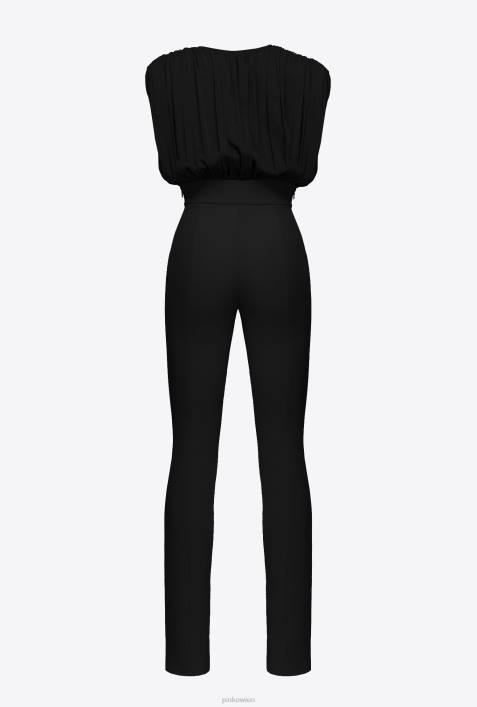 Overalls und Latzhosen | Pinko Limousine schwarz Overall mit SchlitzenZ4ZP25