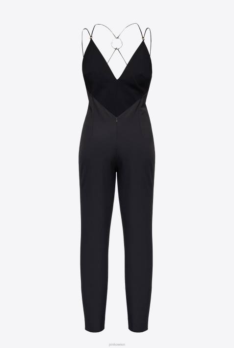 Overalls und Latzhosen | Pinko Limousine schwarz Overall mit offenem RückenZ4ZP194