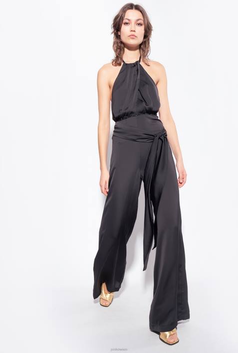 Overalls und Latzhosen | Pinko Limousine schwarz leichter Overall mit SchärpeZ4ZP8