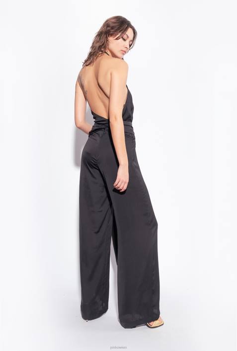 Overalls und Latzhosen | Pinko Limousine schwarz leichter Overall mit SchärpeZ4ZP8