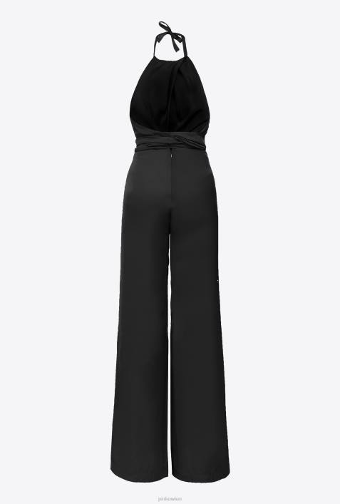 Overalls und Latzhosen | Pinko Limousine schwarz leichter Overall mit SchärpeZ4ZP8