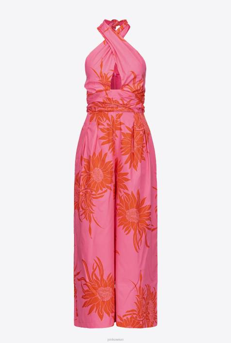Overalls und Latzhosen | Pinko Pink Rot Overall mit großen bedruckten BlumenZ4ZP67
