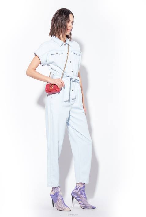 Overalls und Latzhosen | Pinko leichte Bleichwäsche leichter JeansoverallZ4ZP129