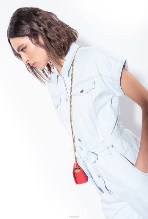 Overalls und Latzhosen | Pinko leichte Bleichwäsche leichter JeansoverallZ4ZP129