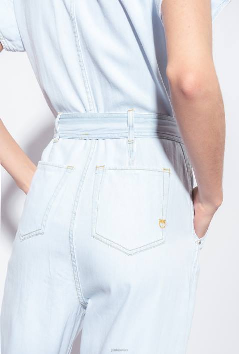 Overalls und Latzhosen | Pinko leichte Bleichwäsche leichter JeansoverallZ4ZP129