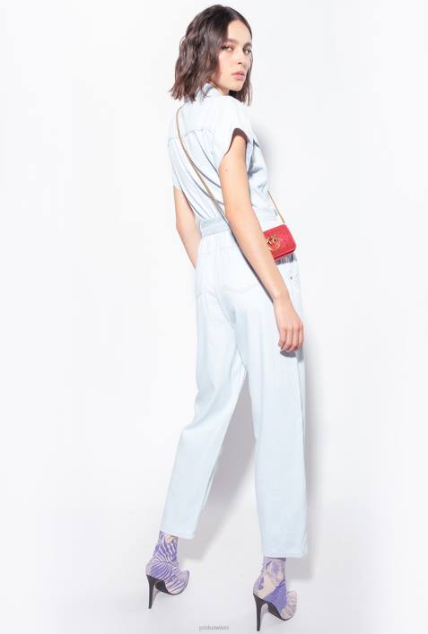 Overalls und Latzhosen | Pinko leichte Bleichwäsche leichter JeansoverallZ4ZP129