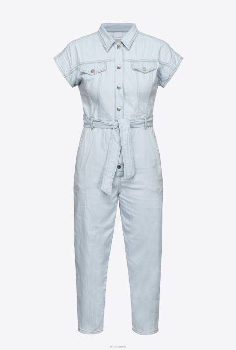 Overalls und Latzhosen | Pinko leichte Bleichwäsche leichter JeansoverallZ4ZP129