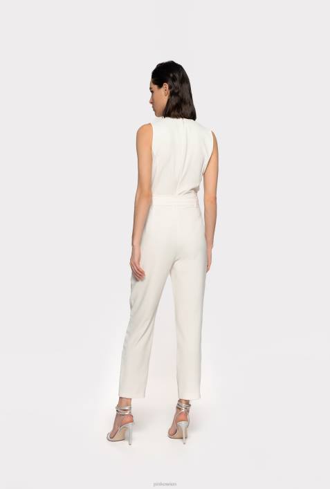 Overalls und Latzhosen | Pinko seidenweiß Overall mit Ausschnitt vorneZ4ZP86