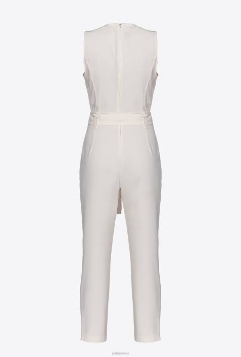 Overalls und Latzhosen | Pinko seidenweiß Overall mit Ausschnitt vorneZ4ZP86