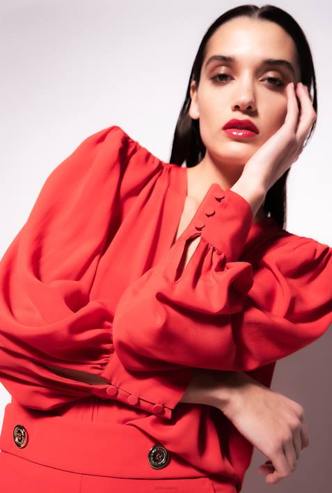 Blusen | Pinko Formel1 rot Bluse mit KnöpfenZ4ZP298