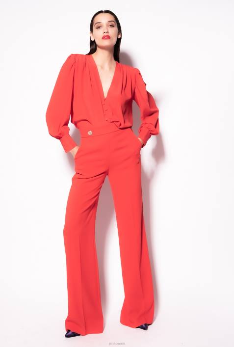 Blusen | Pinko Formel1 rot Bluse mit KnöpfenZ4ZP298