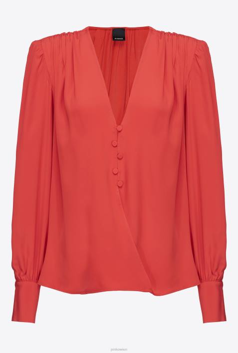 Blusen | Pinko Formel1 rot Bluse mit KnöpfenZ4ZP298