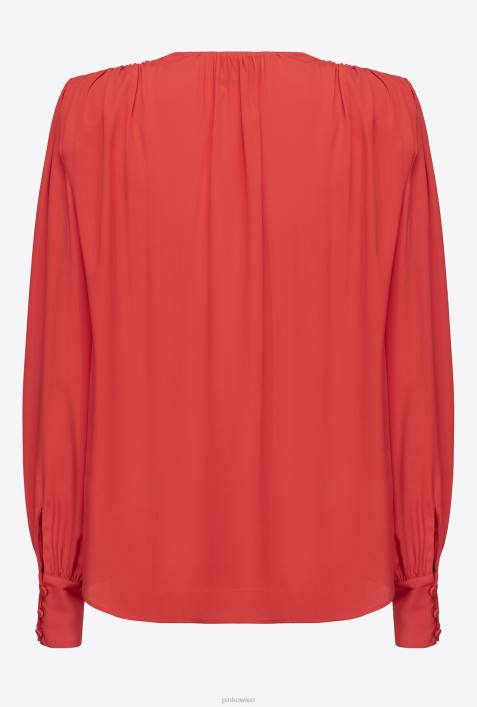 Blusen | Pinko Formel1 rot Bluse mit KnöpfenZ4ZP298