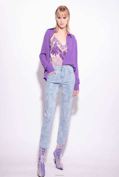 Blusen | Pinko Lavendelflieder Logo-Jacquard-HemdZ4ZP273