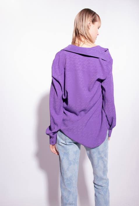 Blusen | Pinko Lavendelflieder Logo-Jacquard-HemdZ4ZP273