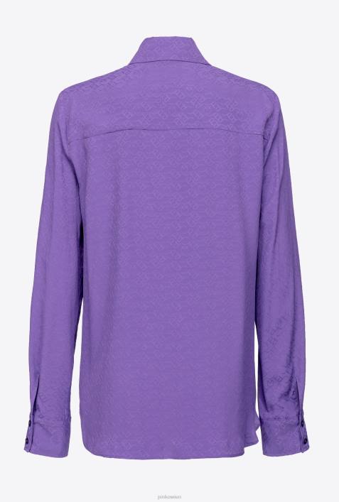 Blusen | Pinko Lavendelflieder Logo-Jacquard-HemdZ4ZP273
