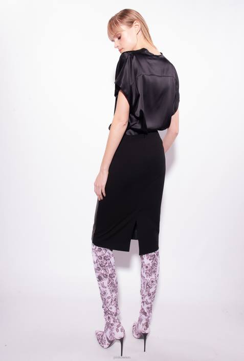 Blusen | Pinko Limousine schwarz Bluse aus Stretch-SatinZ4ZP266