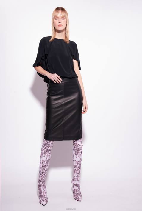 Blusen | Pinko Limousine schwarz Bluse mit RüschendetailsZ4ZP284
