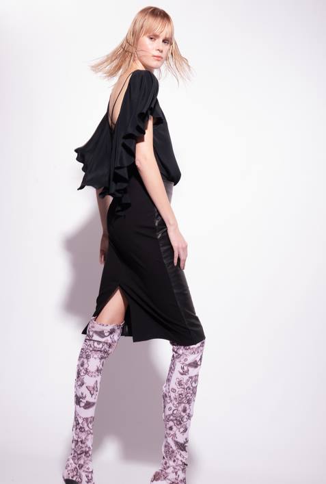 Blusen | Pinko Limousine schwarz Bluse mit RüschendetailsZ4ZP284