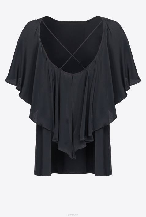 Blusen | Pinko Limousine schwarz Bluse mit RüschendetailsZ4ZP284