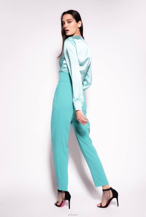 Blusen | Pinko Nilblau Seidenbluse mit Twist-DetailZ4ZP253