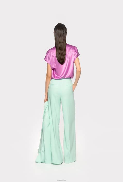 Blusen | Pinko Oper lila Bluse aus Stretch-SatinZ4ZP264