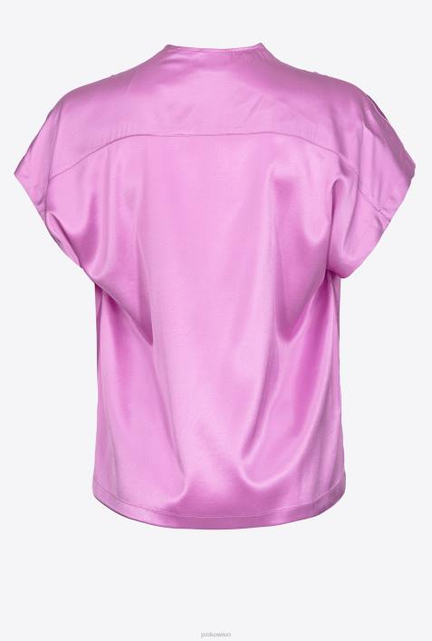 Blusen | Pinko Oper lila Bluse aus Stretch-SatinZ4ZP264