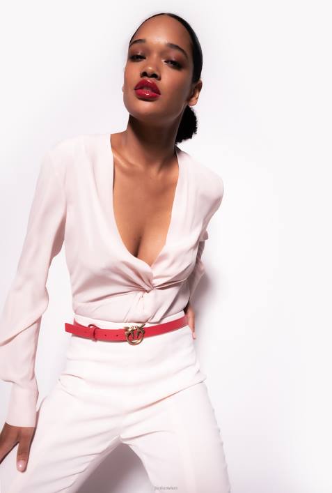 Blusen | Pinko Pfirsich-Parfait-Rose Seidenbluse mit Twist-DetailZ4ZP285