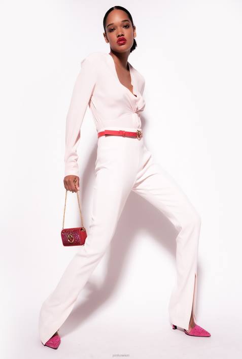 Blusen | Pinko Pfirsich-Parfait-Rose Seidenbluse mit Twist-DetailZ4ZP285