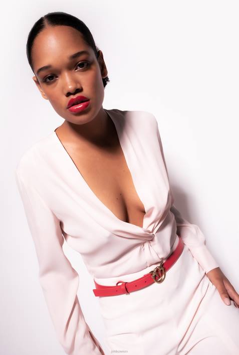 Blusen | Pinko Pfirsich-Parfait-Rose Seidenbluse mit Twist-DetailZ4ZP285