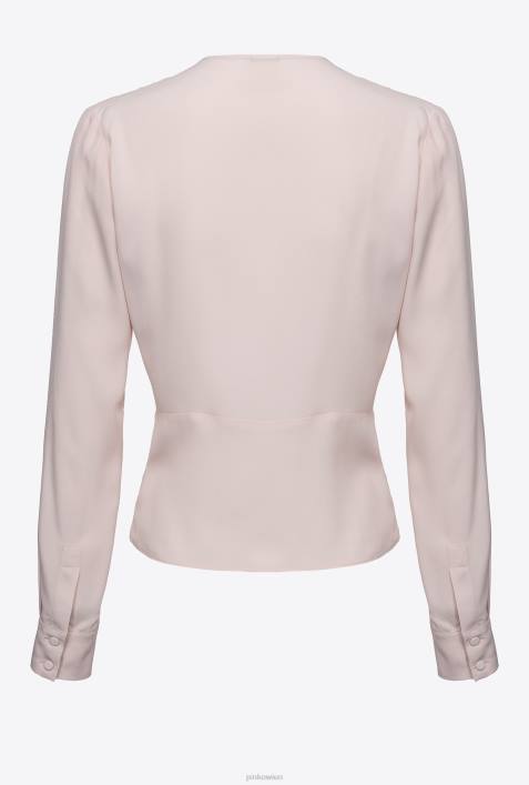 Blusen | Pinko Pfirsich-Parfait-Rose Seidenbluse mit Twist-DetailZ4ZP285