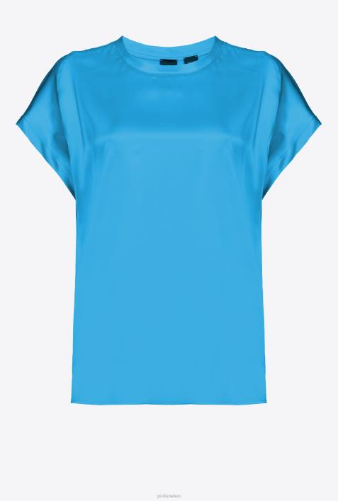 Blusen | Pinko Regisseur blau Oberteil aus Stretch-SatinZ4ZP245