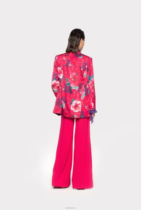 Blusen | Pinko Viola lila Bluse mit Schleife und RüschenZ4ZP237