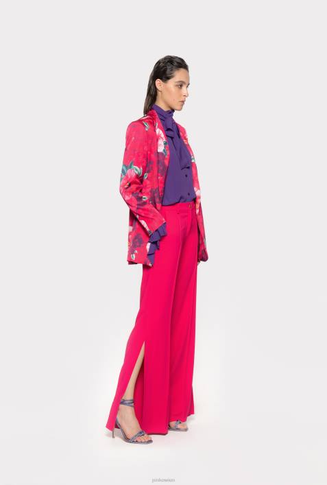 Blusen | Pinko Viola lila Bluse mit Schleife und RüschenZ4ZP237