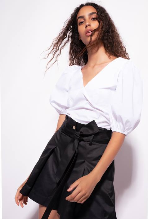 Blusen | Pinko helles Weiss Bluse mit PuffärmelnZ4ZP300