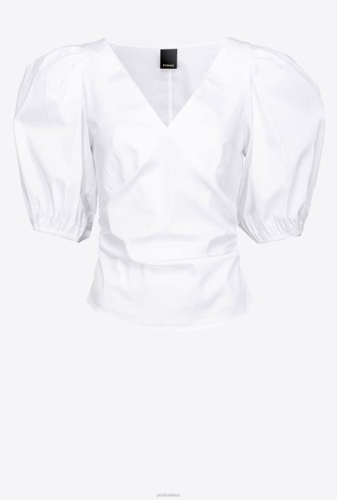 Blusen | Pinko helles Weiss Bluse mit PuffärmelnZ4ZP300