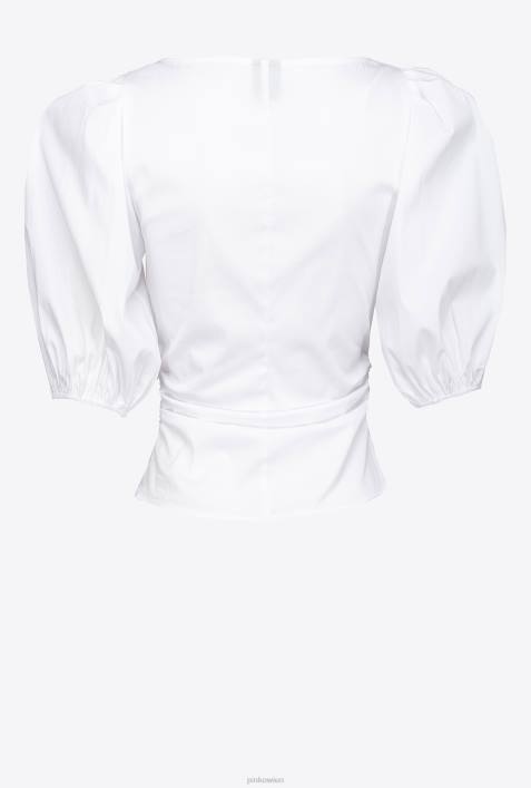 Blusen | Pinko helles Weiss Bluse mit PuffärmelnZ4ZP300
